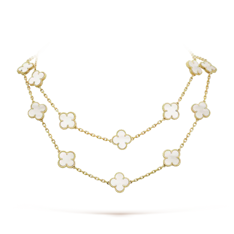 ヴァン クリーフ＆アーモンド アルハンブラ ロングネックレス（チャーム20個）