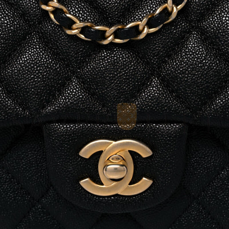 シャネル マスター キャビア キルティング ミニ トップハンドル フラップ 1104674 (20*12*7cm)