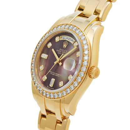 ロレックス デイデイト パールマスター 18948 ブラックシェル/ダイヤモンド メンズ 時計