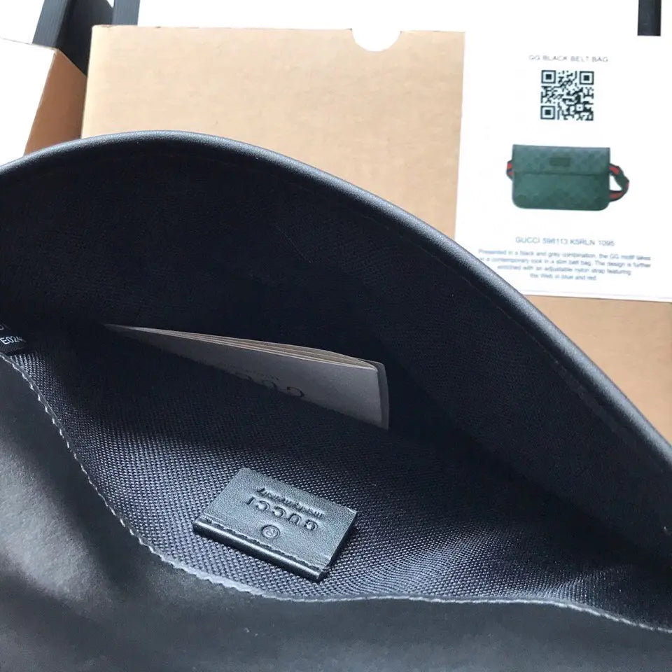 GGブラックベルトバッグ