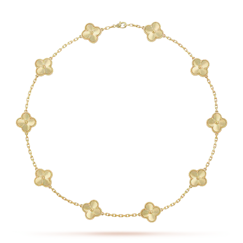 ヴァン クリーフ NEW アルハンブラ ネックレス、10個の四つ葉の幸運のトーテム