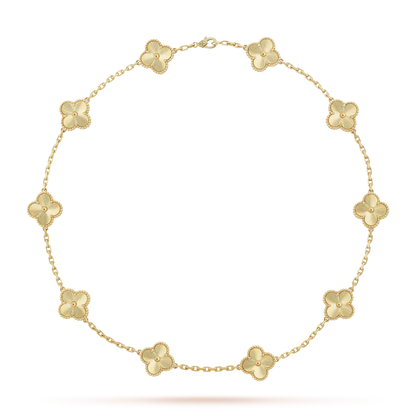 ヴァン クリーフ NEW アルハンブラ ネックレス、10個の四つ葉の幸運のトーテム