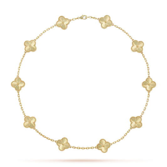 ヴァン クリーフ NEW アルハンブラ ネックレス、10個の四つ葉の幸運のトーテム