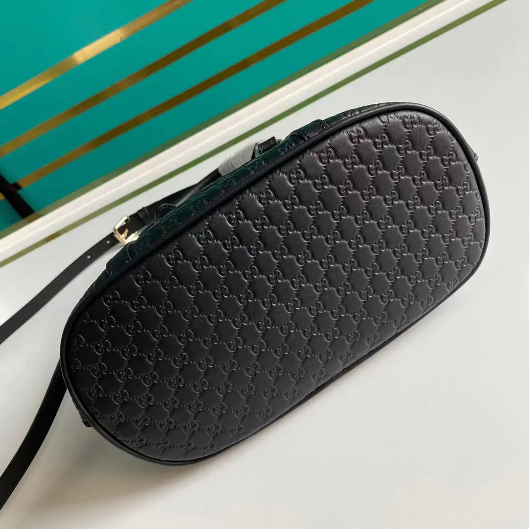 GUCCI マイクロ GG レザー ミニ ドーム クロスボディバッグ