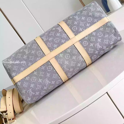 キーポル バンドリエール 45 バッグ クラウディグレー モノグラムデニム – LW307