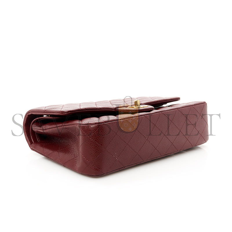 シャネル キャビア キルティング ミディアム ダブルフラップ 1635335 (25*15*7cm)