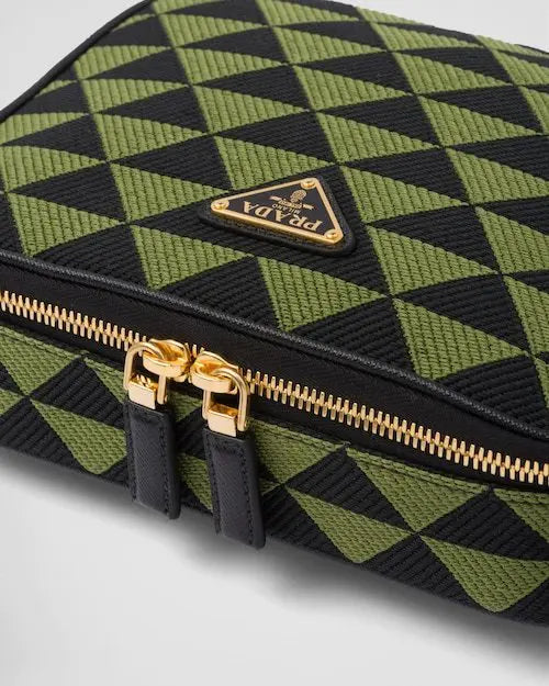 ★PRADA直営店★エンブロイダリー ファブリックバッグ