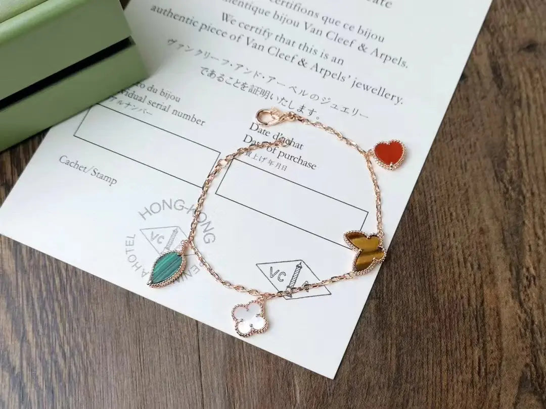 ヴァン クリーフ＆アーペル 四つ葉のクローバー バタフライ ブレスレット