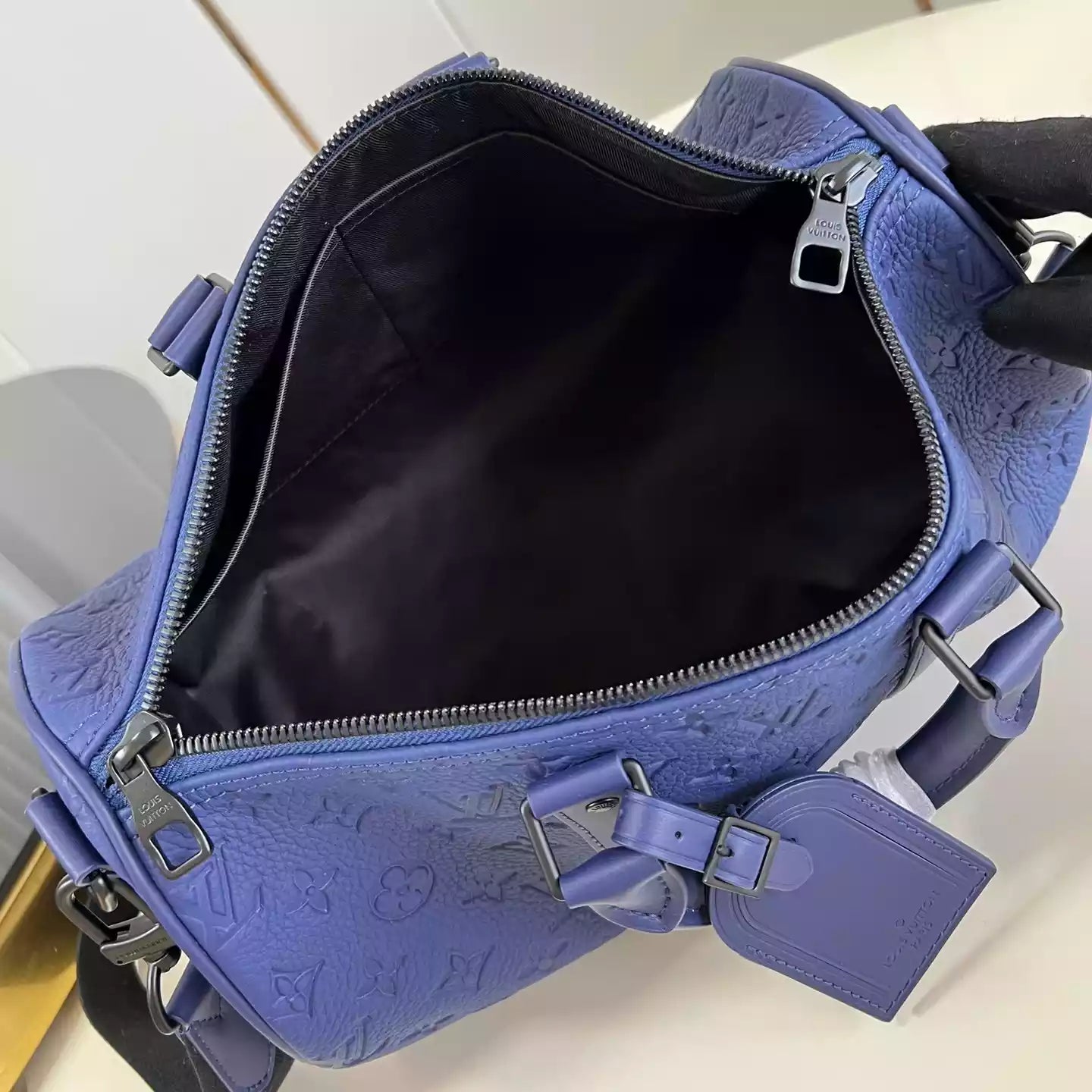 キーポル バンドリエール 35 ブルーモノグラム トリヨンレザー M11691 – LW434