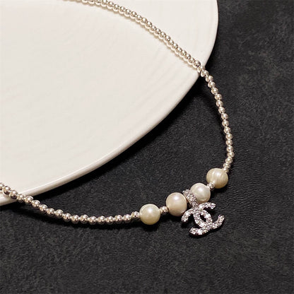 シャネルの天然淡水パールネックレス