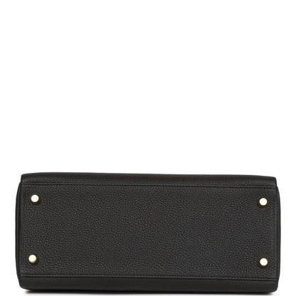 エルメス ケリー ルトゥール 28 ブラック トゴ ゴールド金具