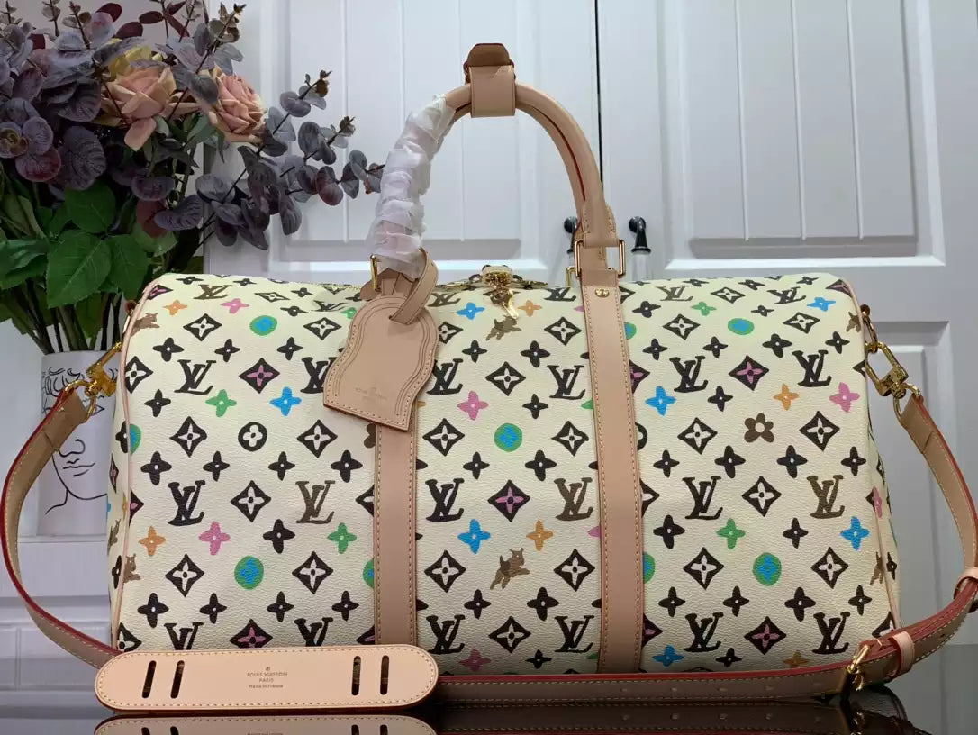 LV キーポル・バンドリエール 50 バニラモノグラム クラギーコーティングキャンバス – LW177