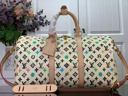 LV キーポル・バンドリエール 50 バニラモノグラム クラギーコーティングキャンバス – LW177