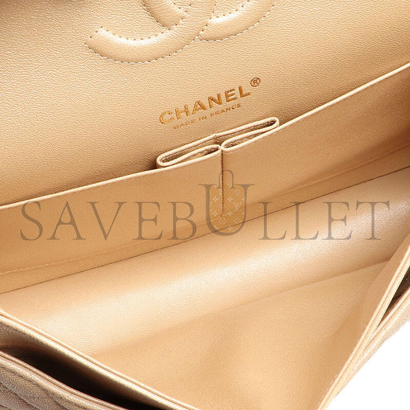 シャネル キャビア キルティング ミディアム クラシック ダブルフラップ 1420102 (25*15*7cm)