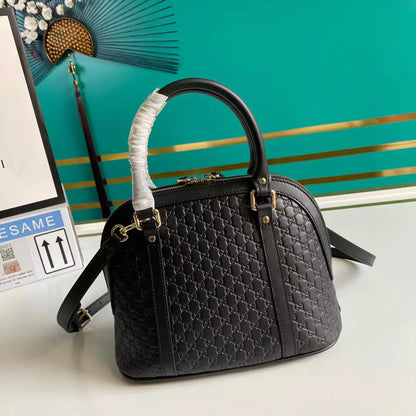 GUCCI マイクロ GG レザー ミニ ドーム クロスボディバッグ