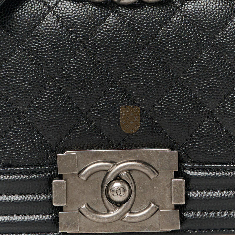 シャネル マスターキャビア キルティング スモールボーイ フラップ A67085 (20*12*8cm)