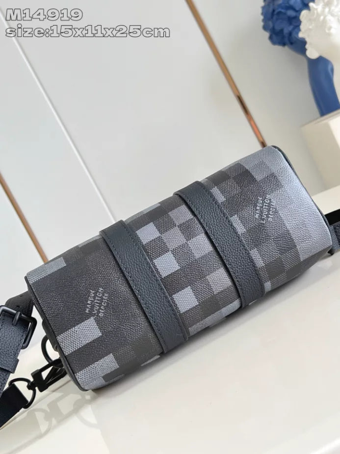 キーポル バンドリエール 25 バッグ ブラック ダモフラージュ ブラック キャンバス M14919 – LW413