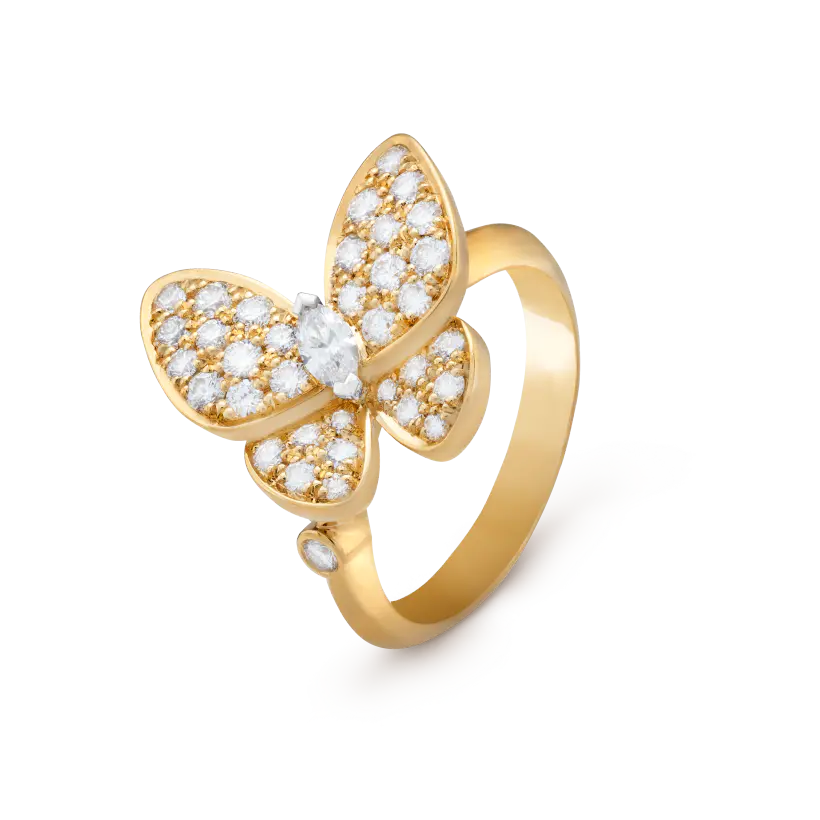 ヴァン クリーフ＆アーペルのツー バタフライ リングの新着