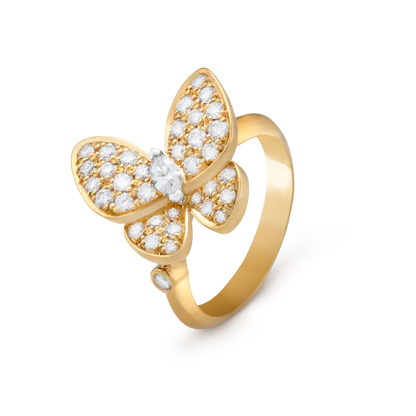 ヴァン クリーフ＆アーペルのツー バタフライ リングの新着