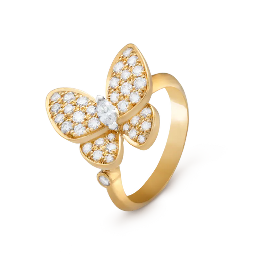 ヴァン クリーフ＆アーペルのツー バタフライ リングの新着