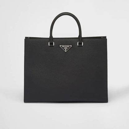 ★PRADA直営店★ブラック サフィアーノレザー トートバッグ