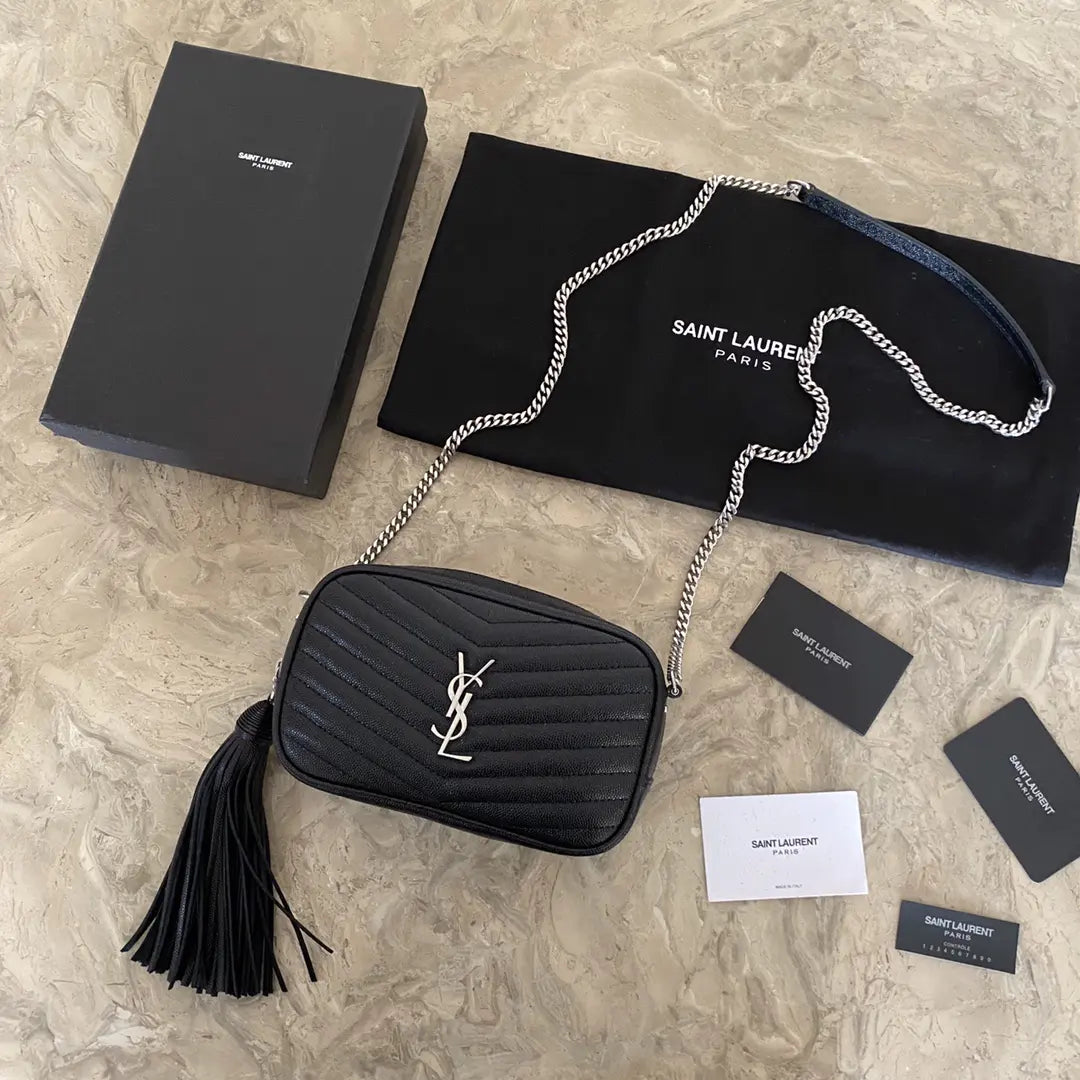 YSL ミニ ルー キルティングレザー カメラバッグ