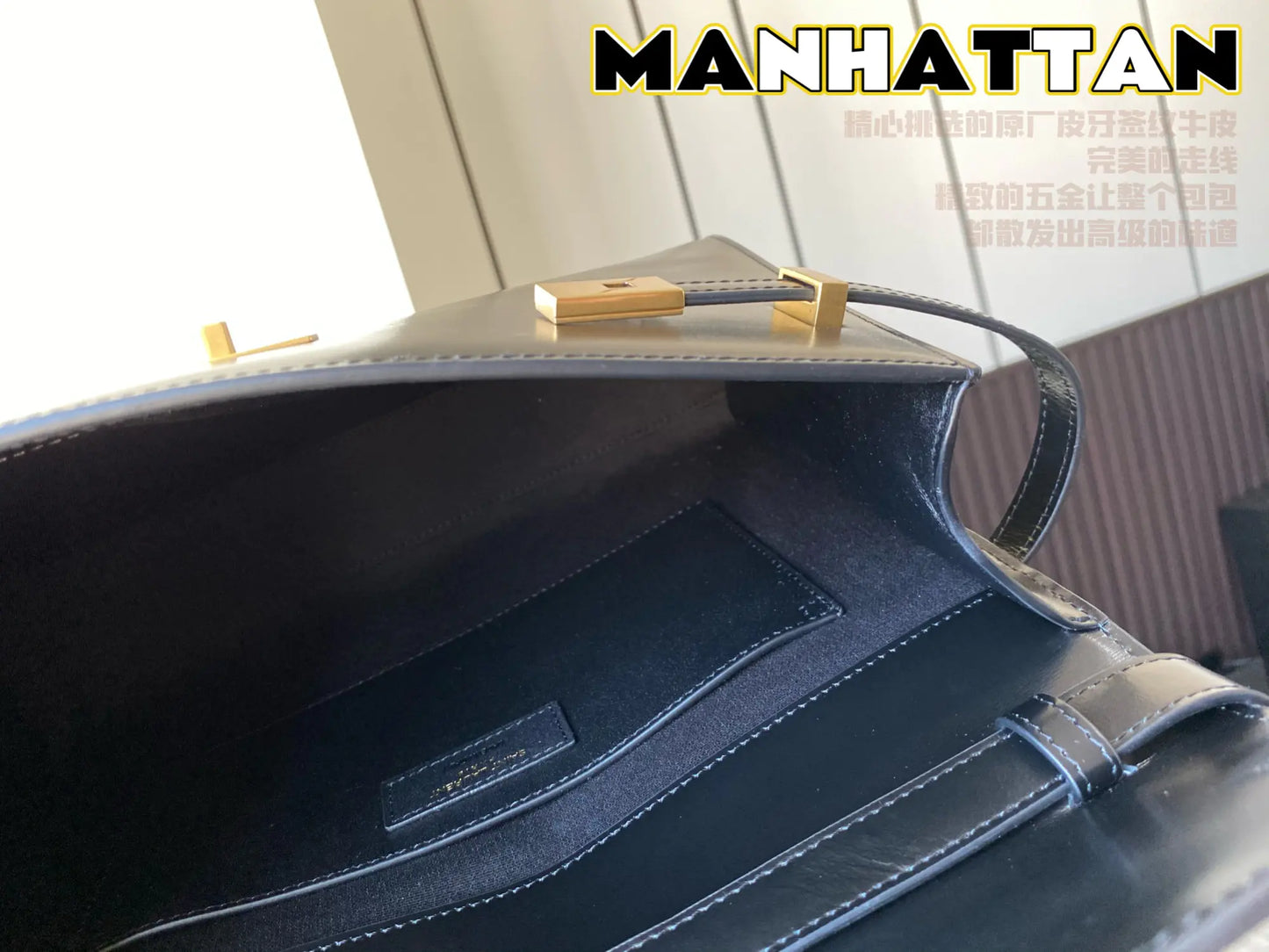 マンハッタン キャンバス＆レザー ショルダーバッグ