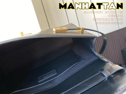 マンハッタン キャンバス＆レザー ショルダーバッグ