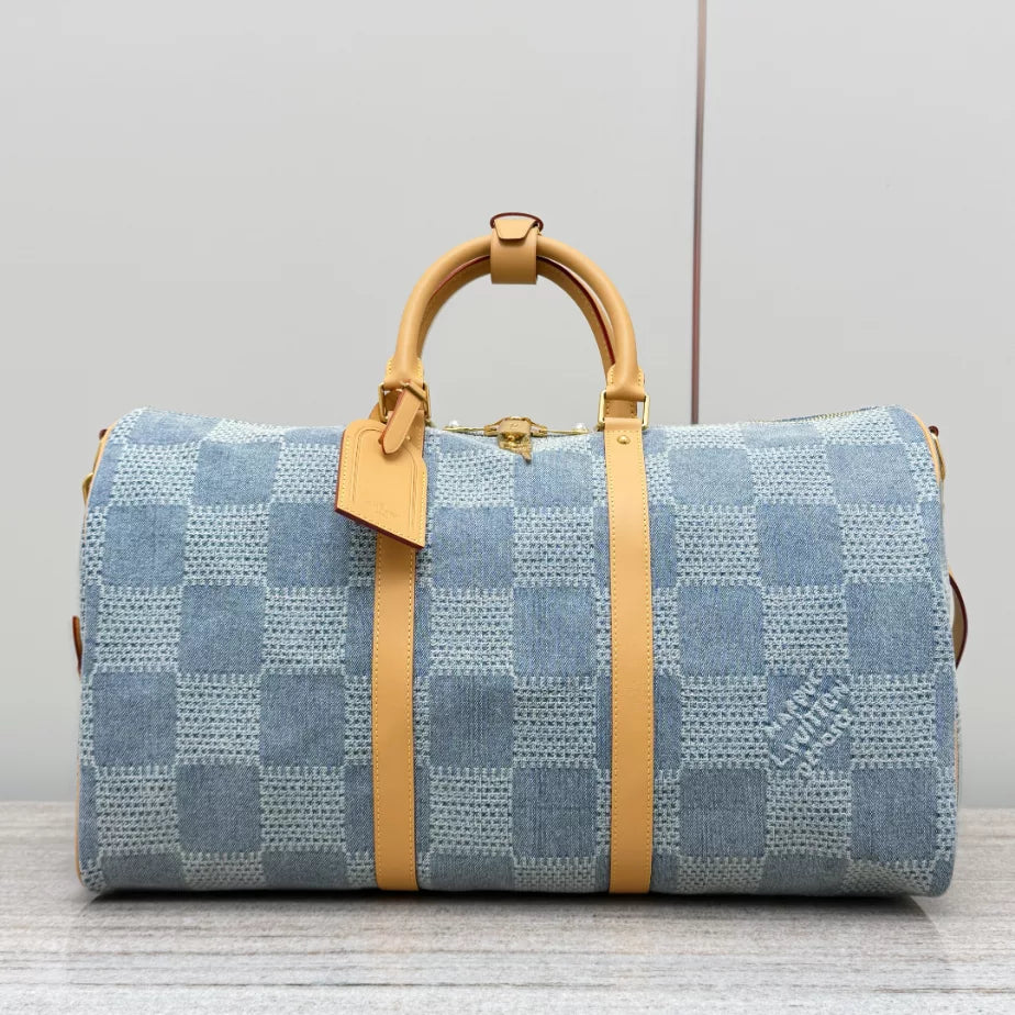 キーポル バンドリエール 50 ブルー ダミエ デニム 3D N40739 – LW214