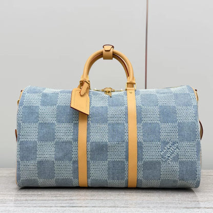 キーポル バンドリエール 50 ブルー ダミエ デニム 3D N40739 – LW214