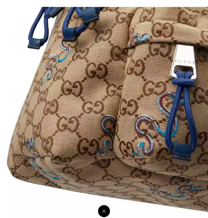 メンズ ナチュラル ミディアム バックパック 刺繍入り – BG073