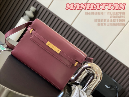 マンハッタン キャンバス＆レザー ショルダーバッグ