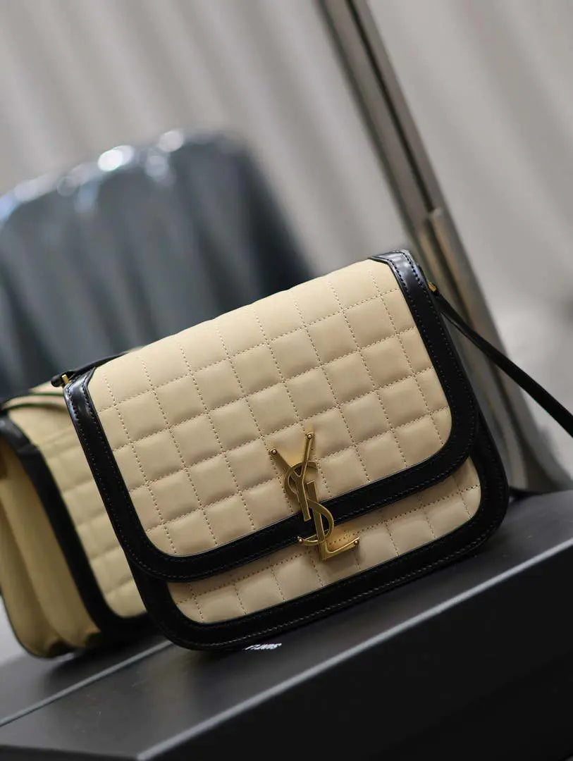 YSL 635025 サンローラン ソルフェリーノ ミディアム ソフト サッチェル ラムスキンレザー アプリコット