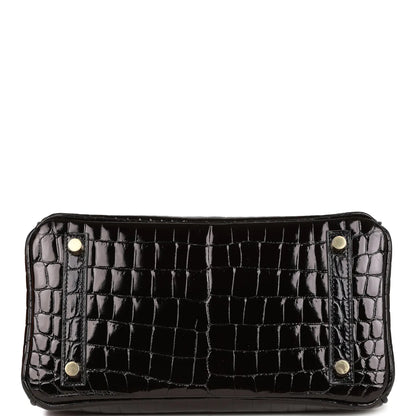 エルメス バーキン 25 ブラック シャイニー ニロティカス クロコダイル ゴールド金具