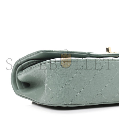 シャネル キャビア キルティング ミディアム ダブルフラップ 1023152 (25*15*7cm)