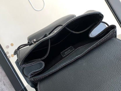 サドル バックパック ブラック ディオール オブリーク ジャカード＆グレインカーフスキン