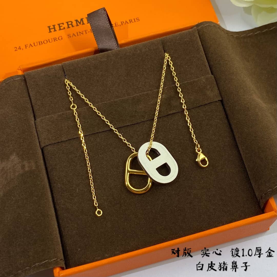 偽エルメスロゴネックレス