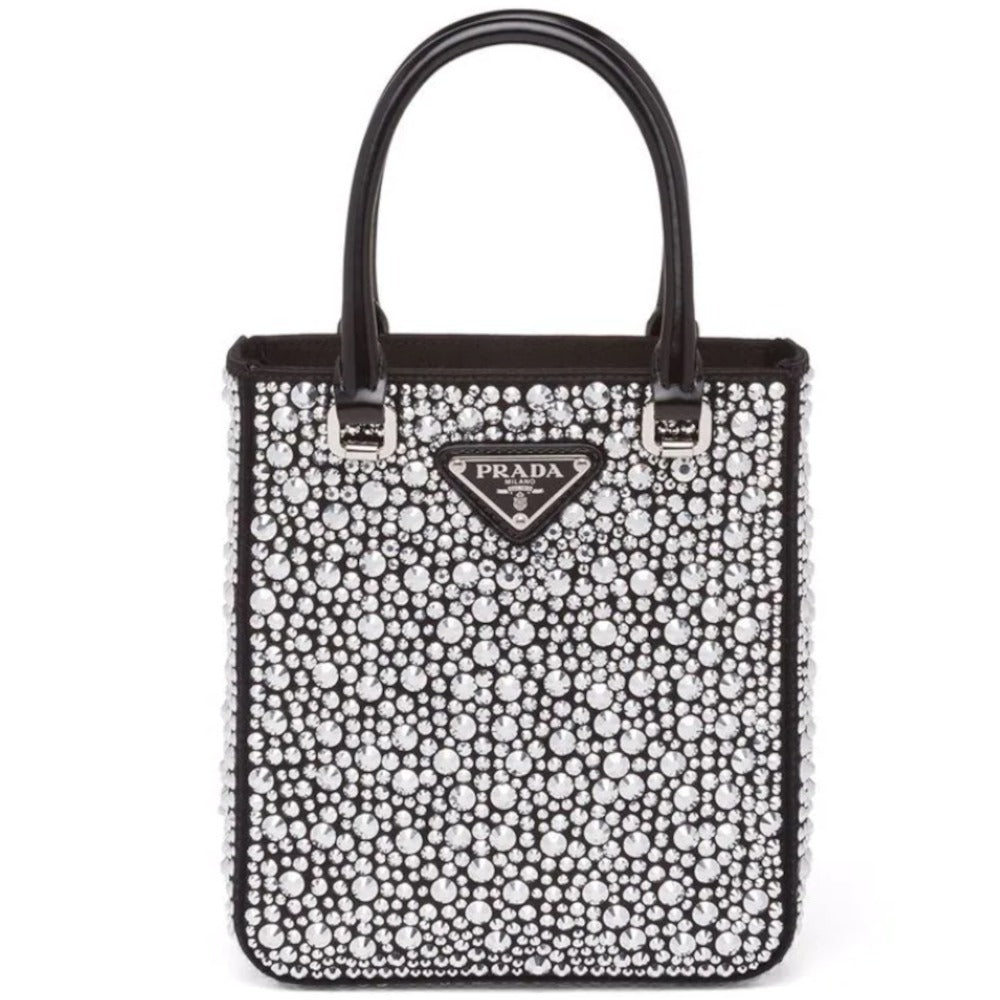 早い者勝ち!【PRADA】キラキラ女子力コーデUP☆クリスタルトート