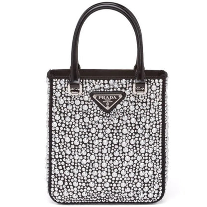 早い者勝ち!【PRADA】キラキラ女子力コーデUP☆クリスタルトート