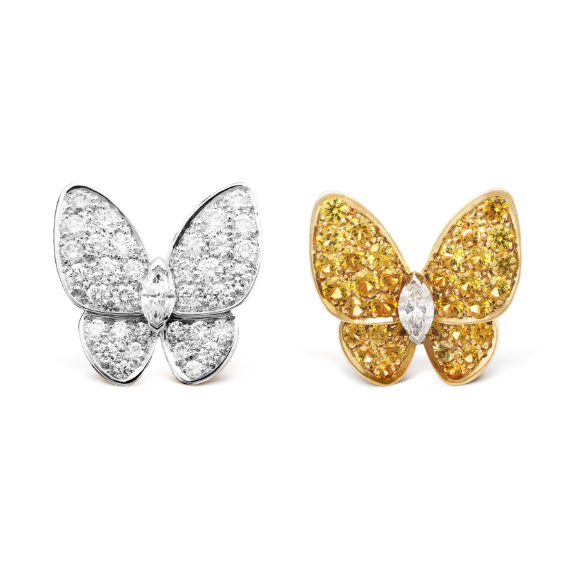 ヴァン クリーフ＆アーペルの新作、ツー バタフライ イヤリング