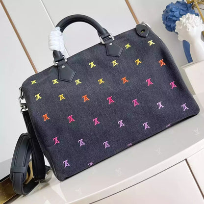 スピーディ 40 バンドリエール グラデーションオレンジ LV ブルゾン デニム – LW300