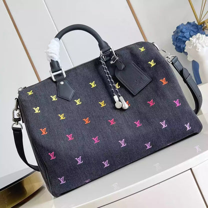 スピーディ 40 バンドリエール グラデーションオレンジ LV ブルゾン デニム – LW300