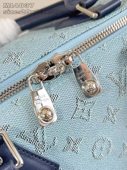 キーポル バンドリエール 50バッグ ブルーモノグラムキャンバス M14837 – LW354