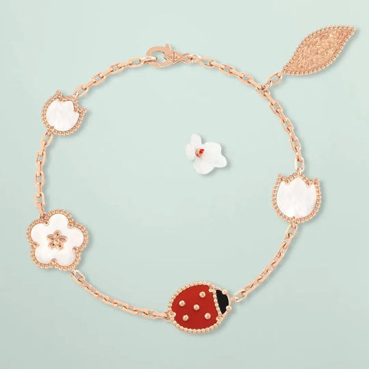ヴァン クリーフ＆アーペル 四つ葉のクローバー てんとう虫ブレスレット