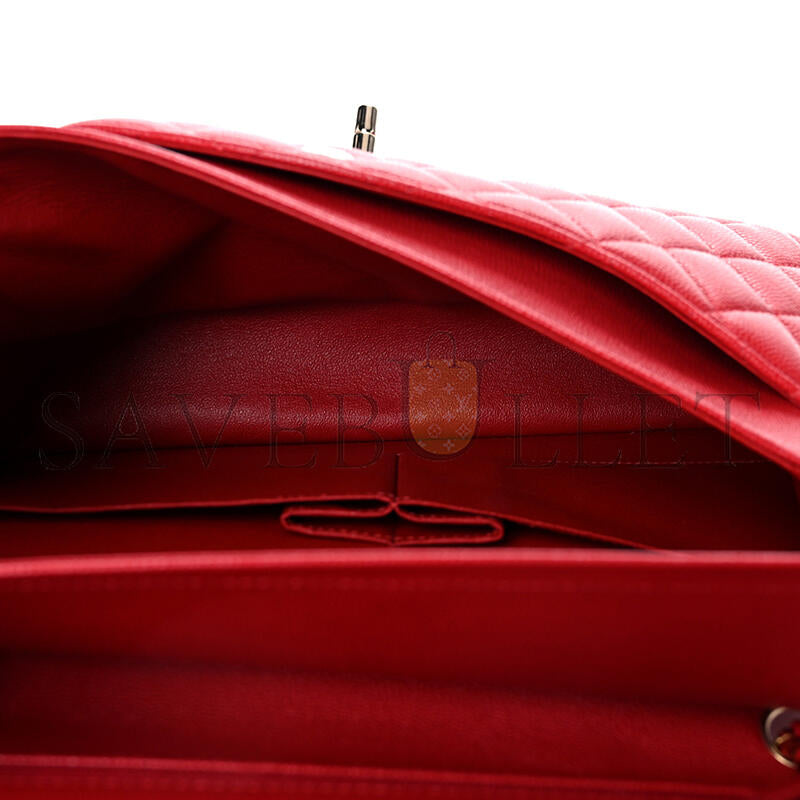 シャネル ミディアム ダブルフラップ レッド 1189433 (25*15*6cm)