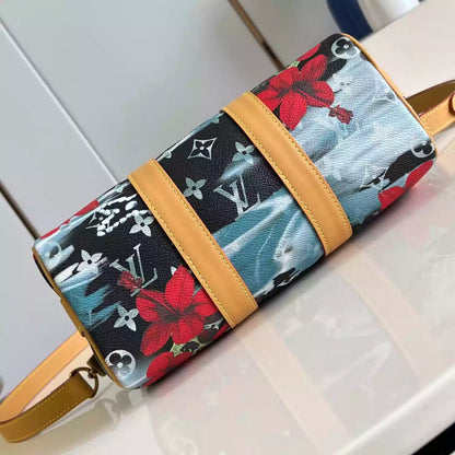 キーポル バンドリエール 25 ネイビーブルー モノグラム サーフィン キャンバス M25440 – LW433