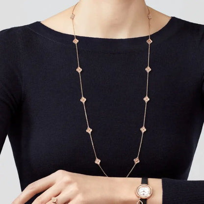 ヴァン クリーフ＆アーペル スウィート アルハンブラ ロングネックレス（16パターン）18Kローズゴールド 新入荷