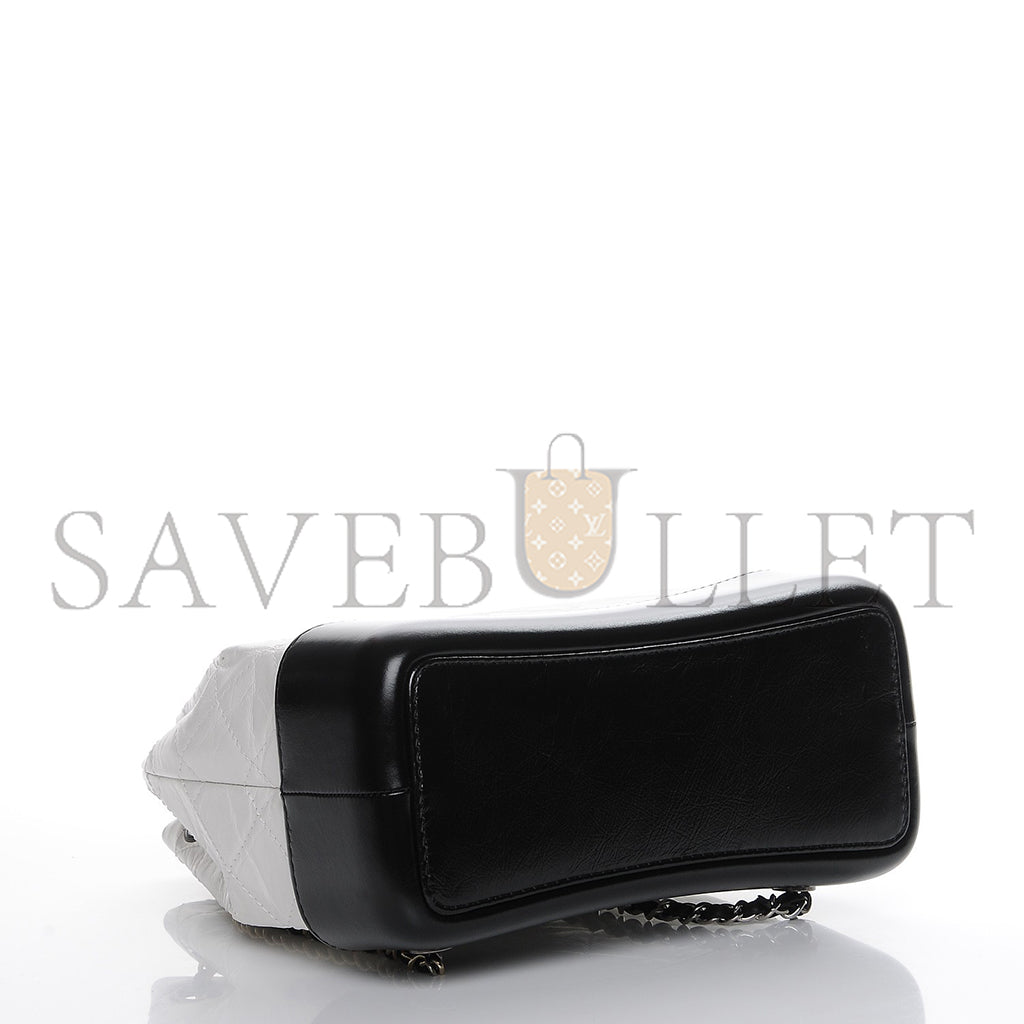 シャネル マスター カーフスキン キルティング スモール ガブリエル バックパック ブラック ホワイト A94885 (23*22.5*10.5cm)