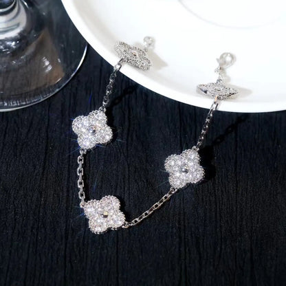 ヴァン クリーフ＆アーペル 四つ葉のクローバー フルダイヤモンド ブレスレット