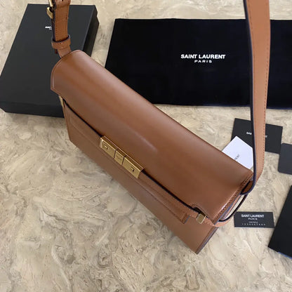 マンハッタン ミディアム ショッピングバッグ（箱入り）サンローラン レザー